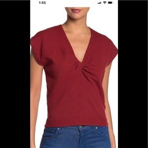 NWT Joie Alenah Twist Sweater in Rum Medium
